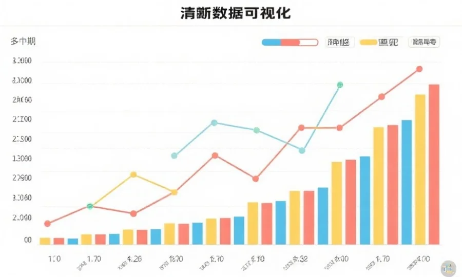 一张清晰的数据可视化图表,将多期开奖记录以折线和柱状图形式展现,色彩明快